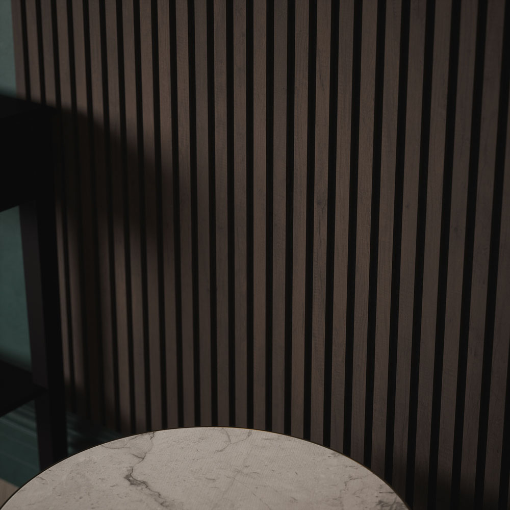 Kraus Easy Living Dark Oak Acoustic Slat Wall Panel 240 x 60cm Image 8