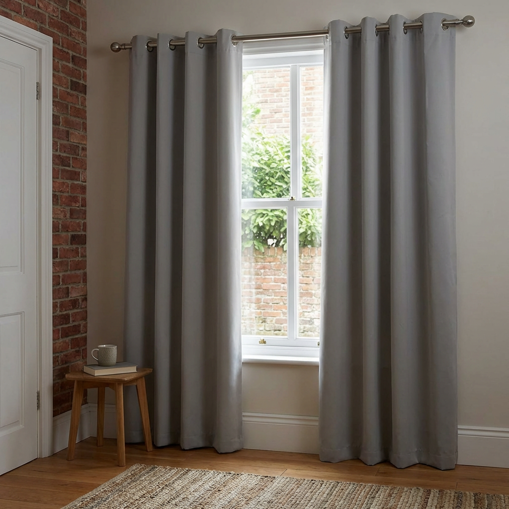 My Home Blackout Lining Eyelet Curtains 229 x 224cm Image 2