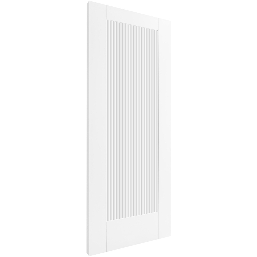 White Primed Pattern 10 Reeded Glass Internal Door 1981 x 762mm Image 3