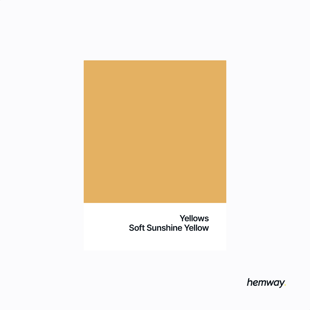 Hemway Soft Sunshine Yellow Interior Matt Acrylic Emulsion Paint 2.5L Image 5