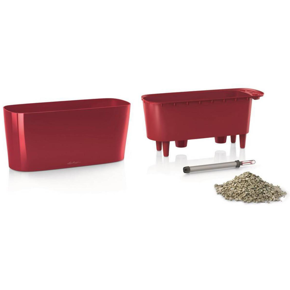Lechuza Delta Red Polyresin Self Watering Planter 30cm 2 Pack Image 6