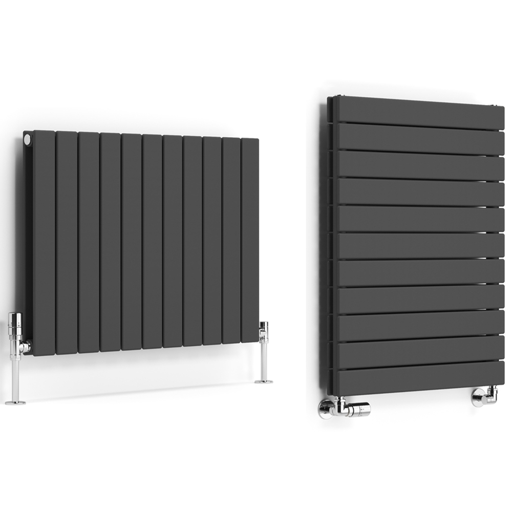 Terma Forte 2905 BTU Metallic Grey Double Panel Radiator 600 x 810mm Image 3