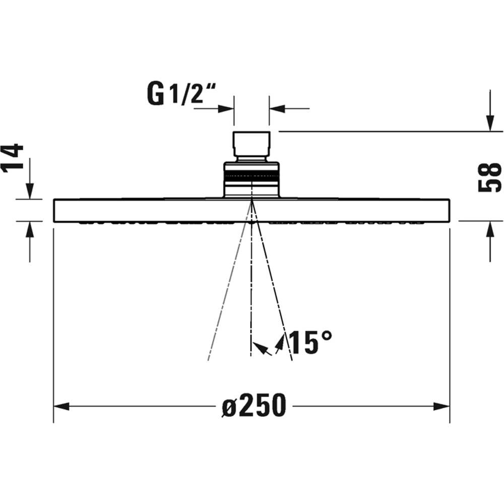 Duravit D250 Head Shower Image 2
