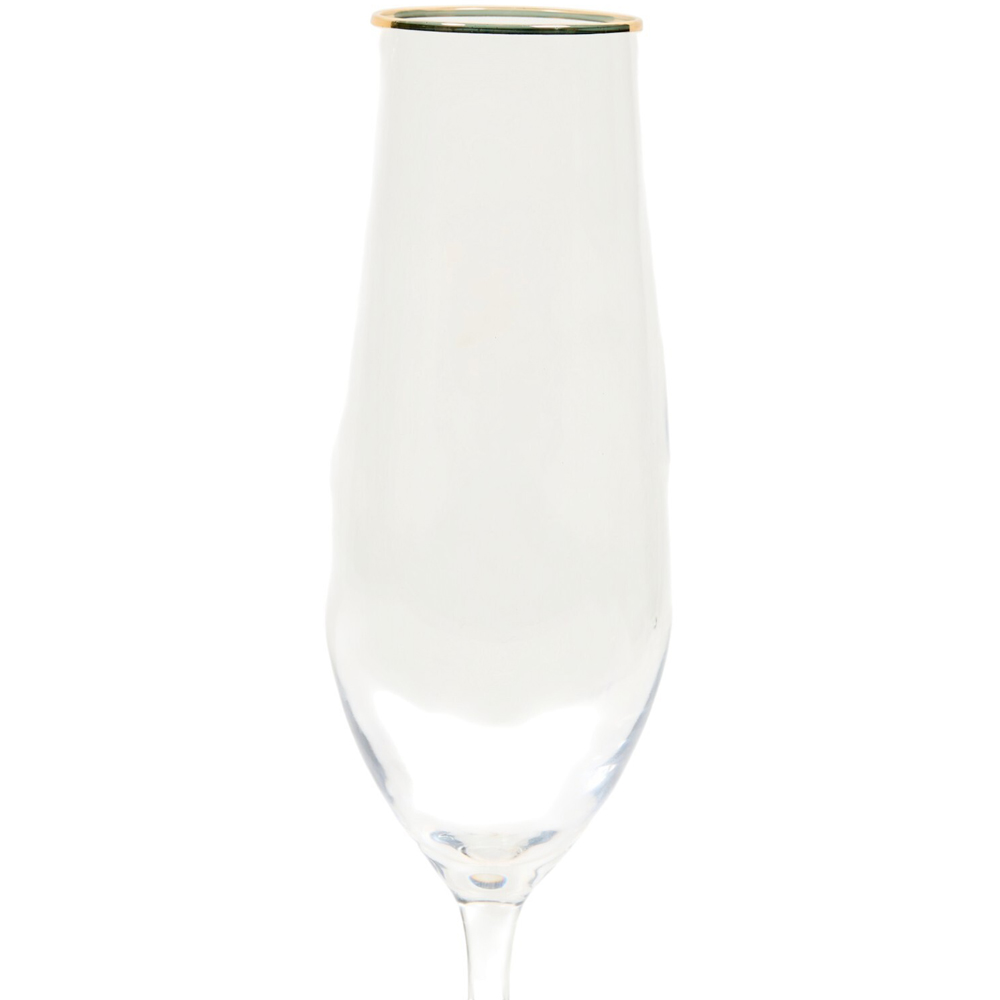 Pack of 4 Gold Rim Champagne Glasses Image 6