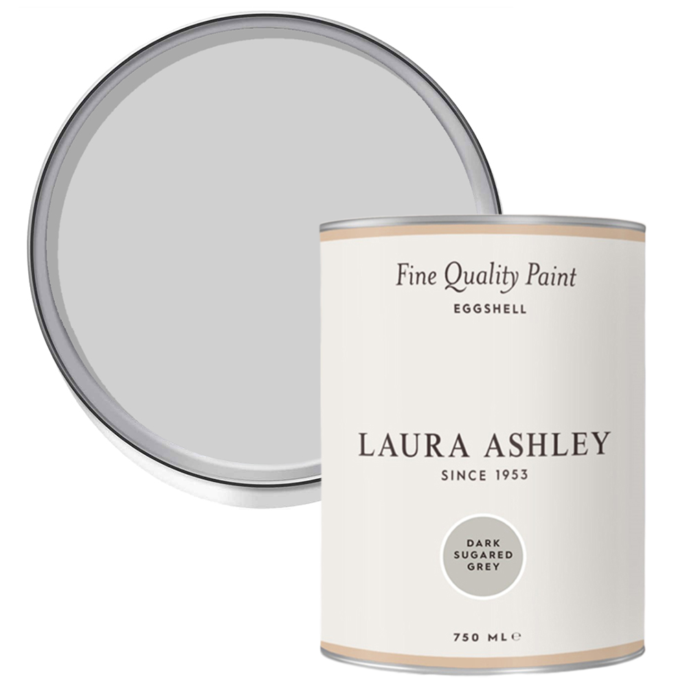 Laura Ashley Dark Sugared Grey Eggshell Paint 750ml Image 1