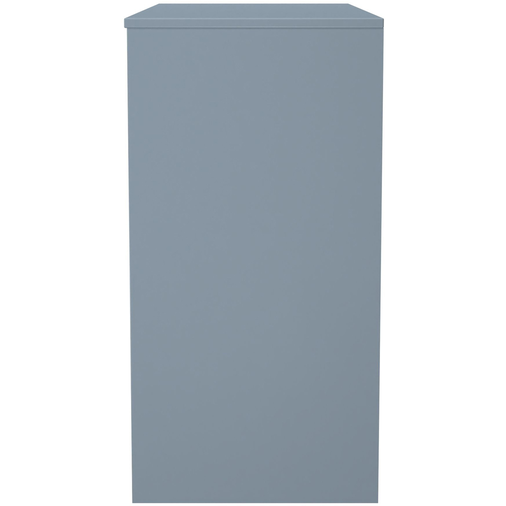 Crowndale Fluted 4 Drawer Denim Blue Vanity Dressing Table Ready Assembled Image 3