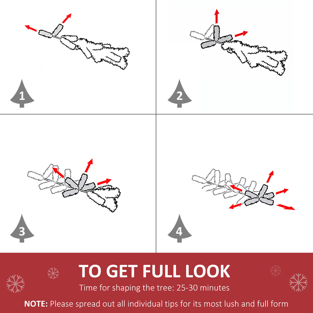 Everglow Snow Dipped Green Artificial Christmas Pencil Tree 5.5ft Image 5