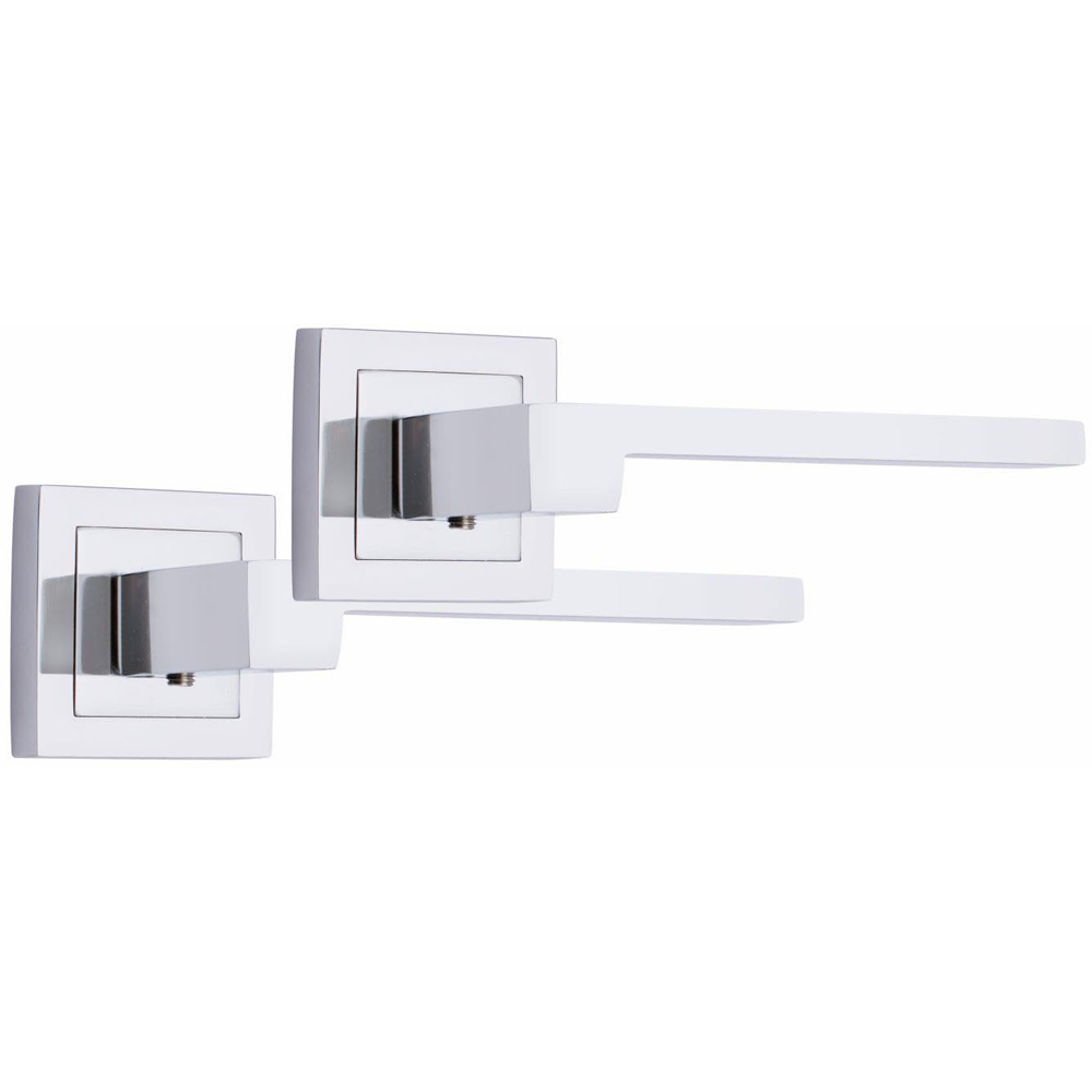Golden Grace Polished Chrome Zeta Bathroom Door Handle Set  Image 2
