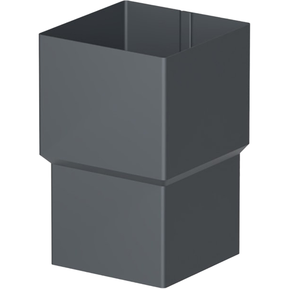 Galeco Square Steel Hopper and Downpipe Kit Grey 80mm Image 4