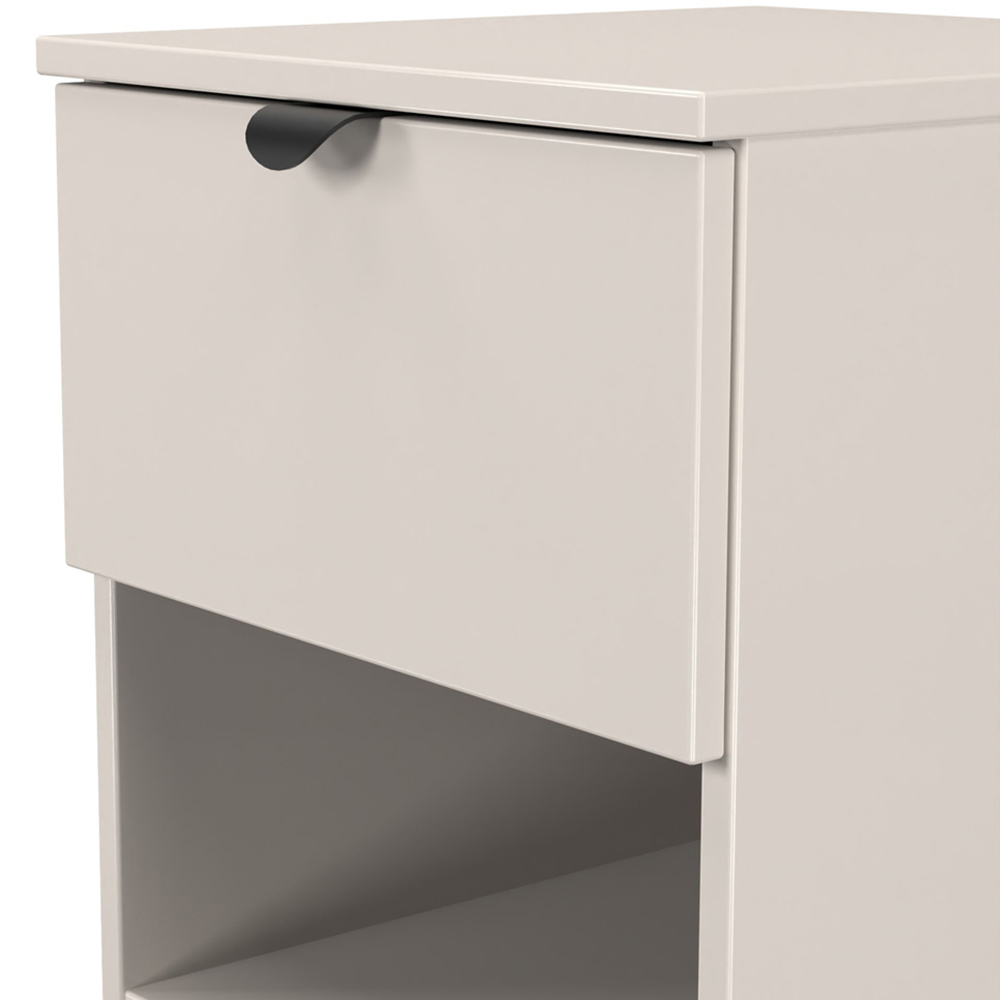 Crowndale Bora Single Drawer Single Shelf Kashmir Matt Bedside Cabinet Image 5
