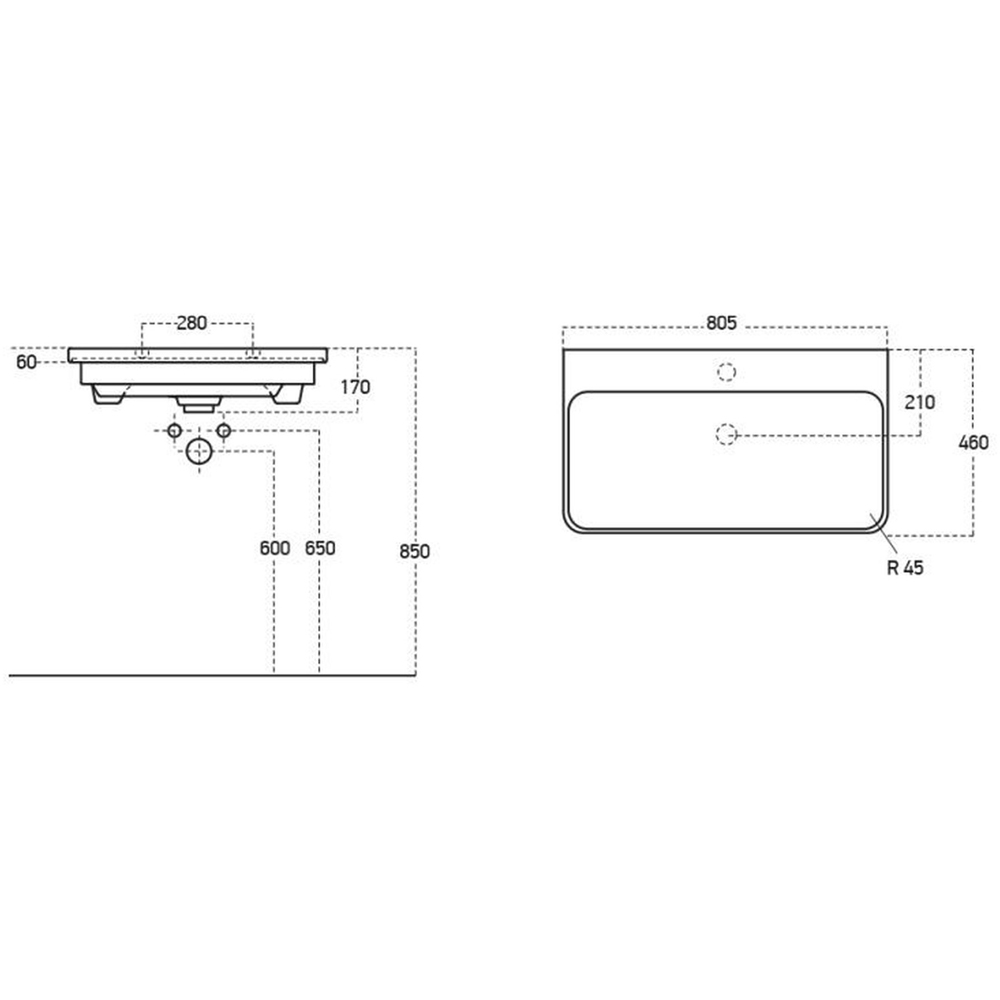 Bathstore Amalfi 2 Door White Wall Hung Basin Unit 800mm Image 4