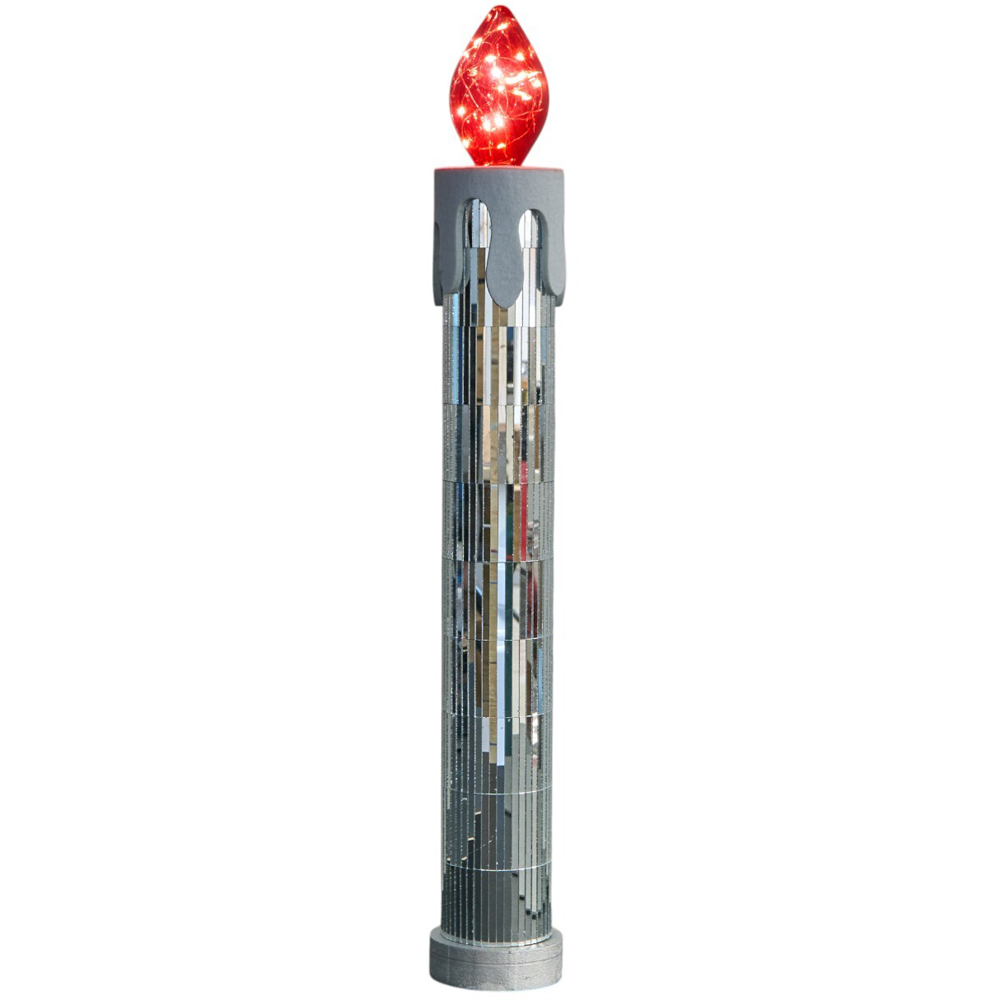 Disco LED Candle DecorationSilver Image 2
