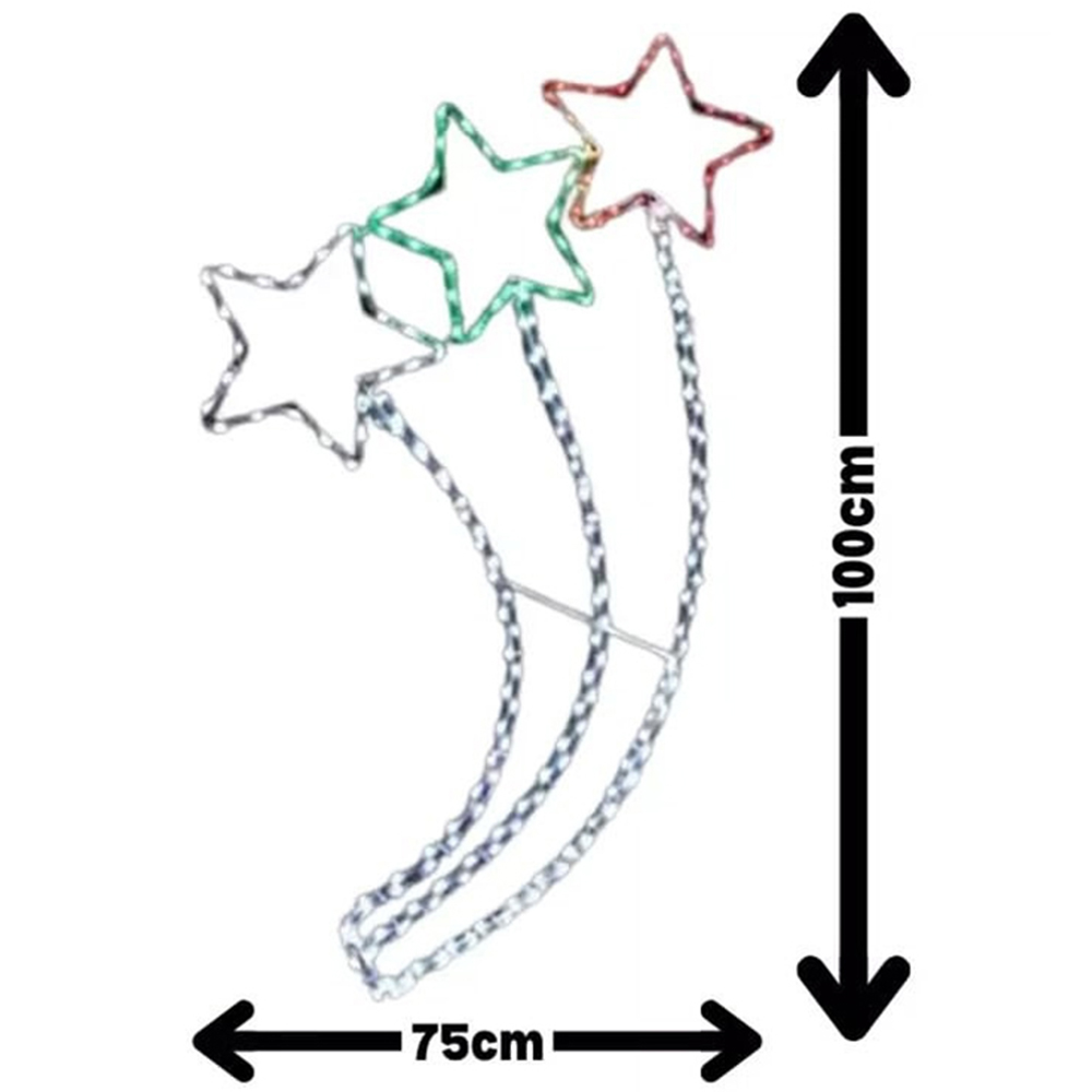 Marco Paul Multicolour LED 3 Shooting Star Rope Light Image 4