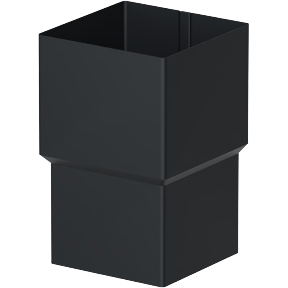 Galeco Square Steel Offset Downpipe Kit Black 80mm Image 4