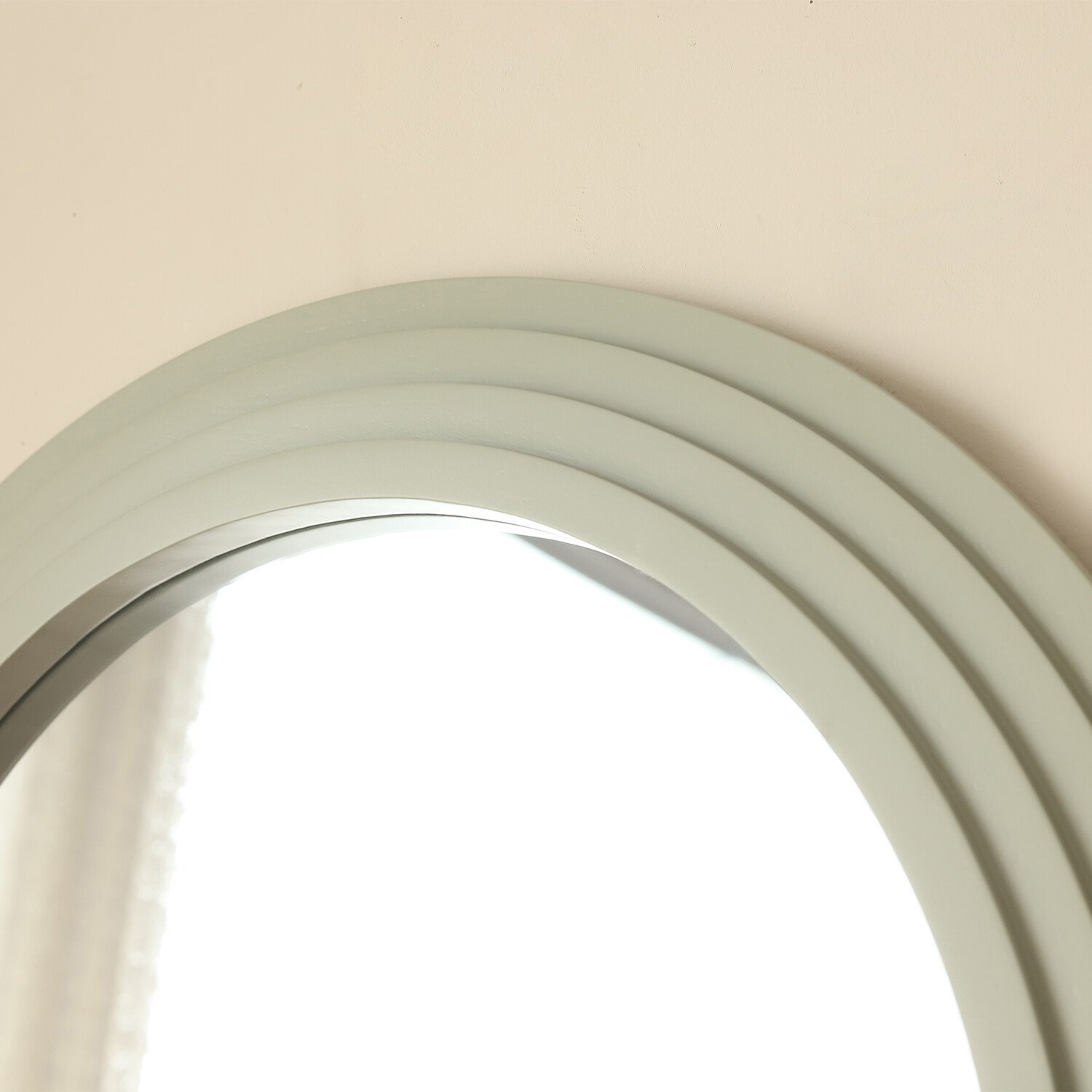 Evie Ridged Arch Lean To Mirror Sage Image 3