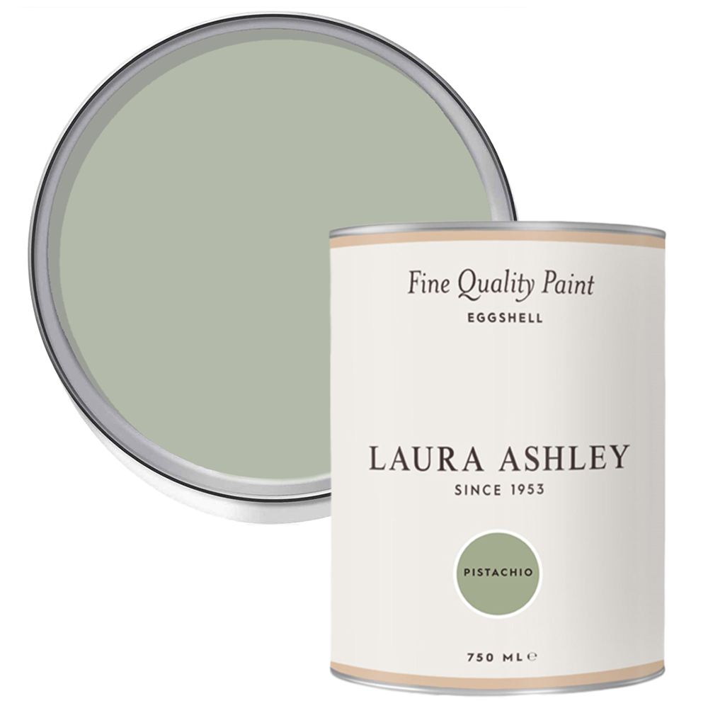 Laura Ashley Pistachio Eggshell Paint 750ml Image 1