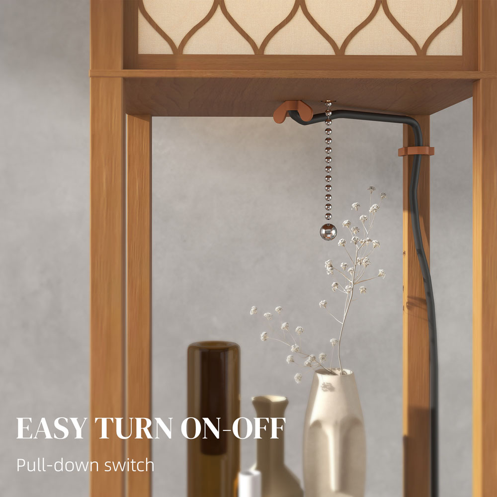 Portland 3 Shelf Natural Floor Lamp Image 5