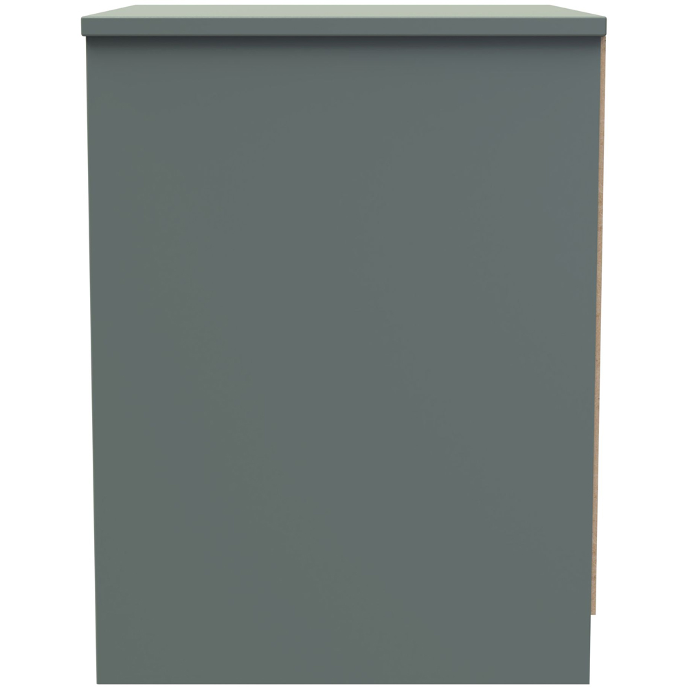 Crowndale New York 2 Drawer Reed Green Bedside Cabinet Ready Assembled Image 4