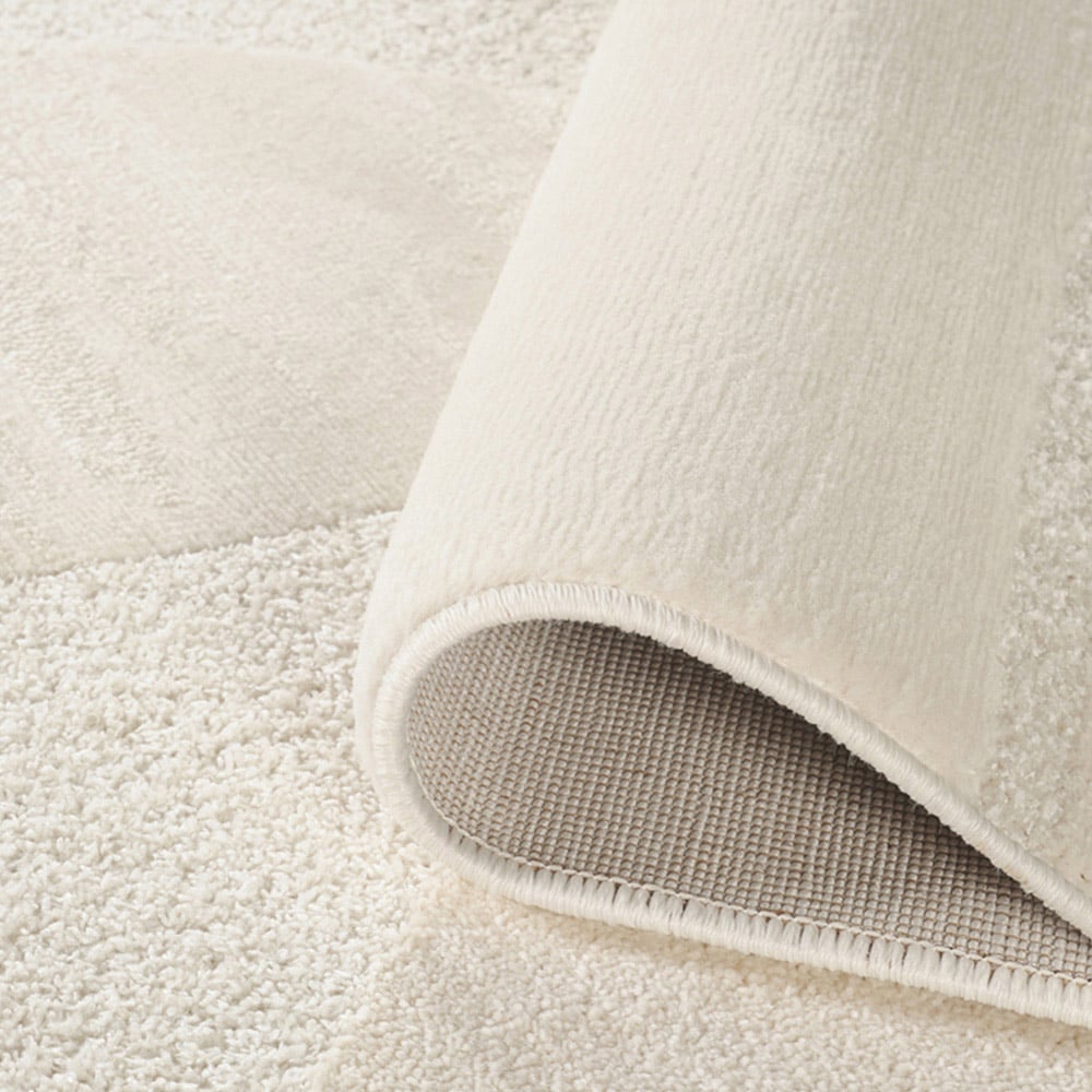 Abstract Pattern Rug Uk Cream Desire Rugs Hamilton Cream Abstract Motif Rug 60 x 220cm | Homebase