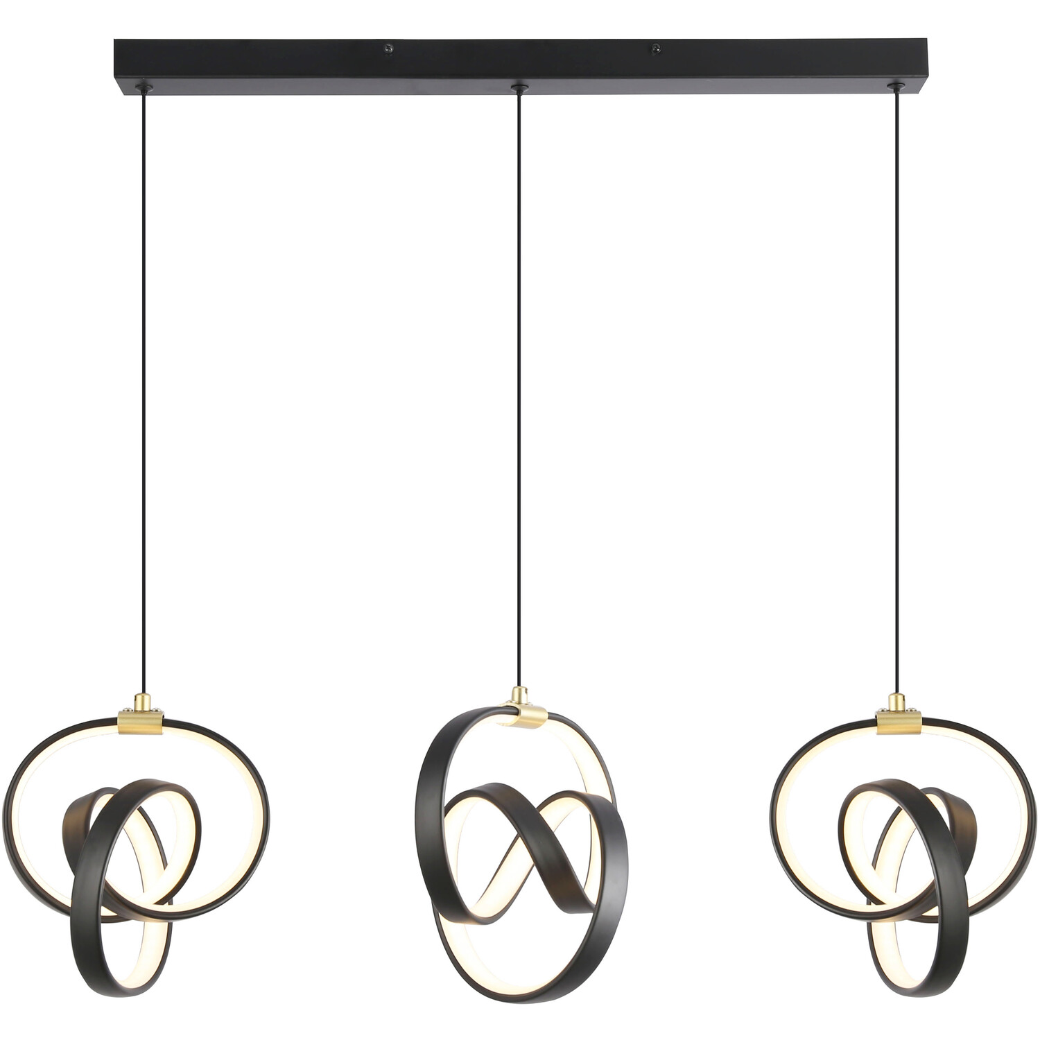 Spiral LED Ceiling Fitting Black Image 5