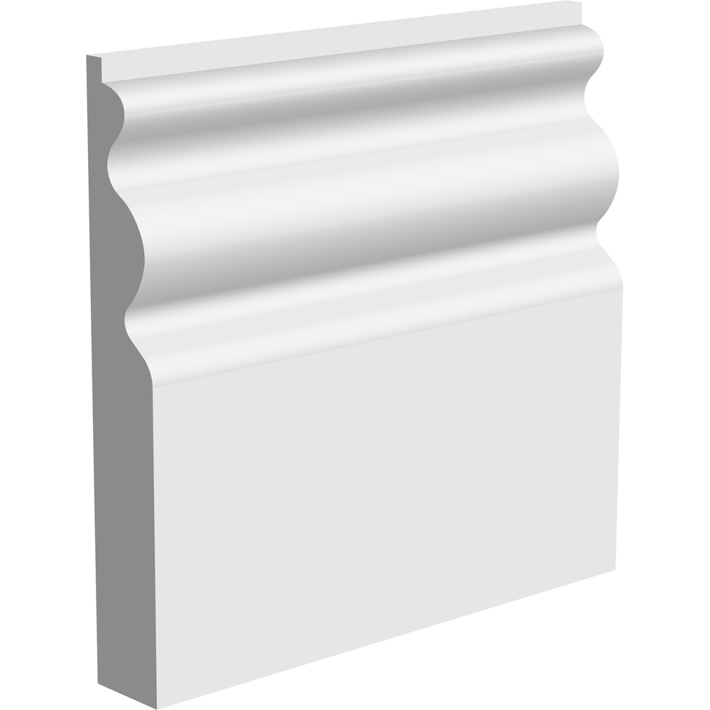 National Skirting White Regency Primed Skirting Board 18mm 140 x 3040mm Image 1