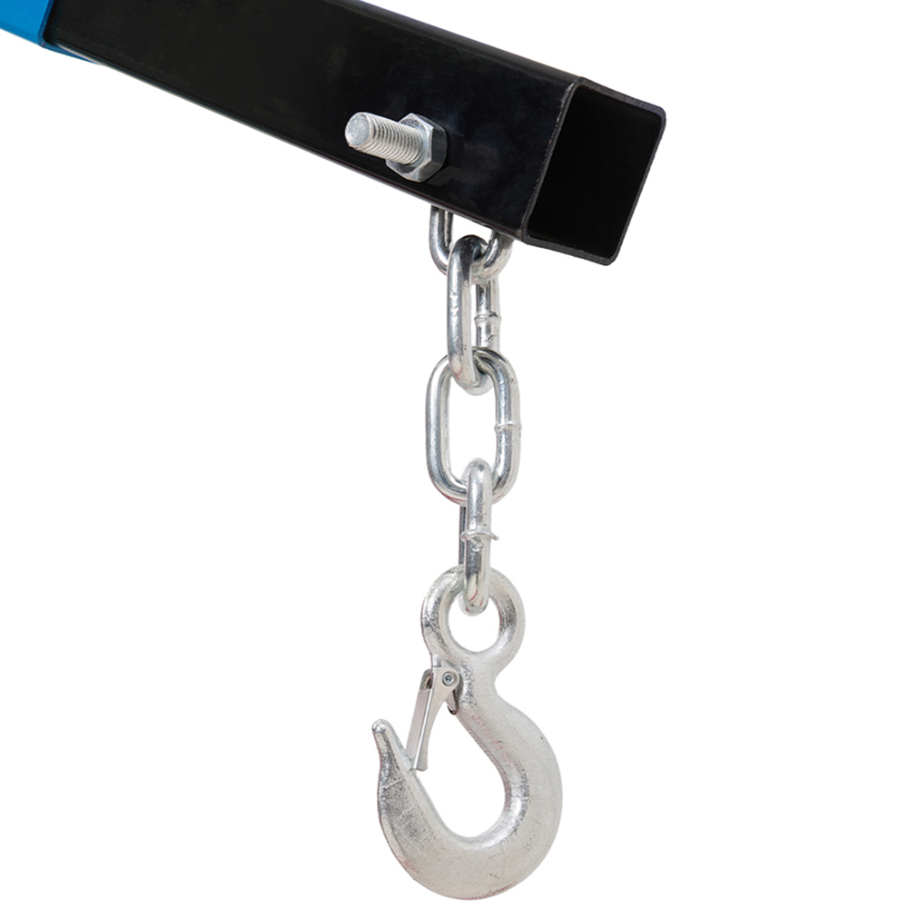 Living and Home Blue Adjustable Boom and Wheels Hydraulic and Pneumatic Engine Crane Image 6