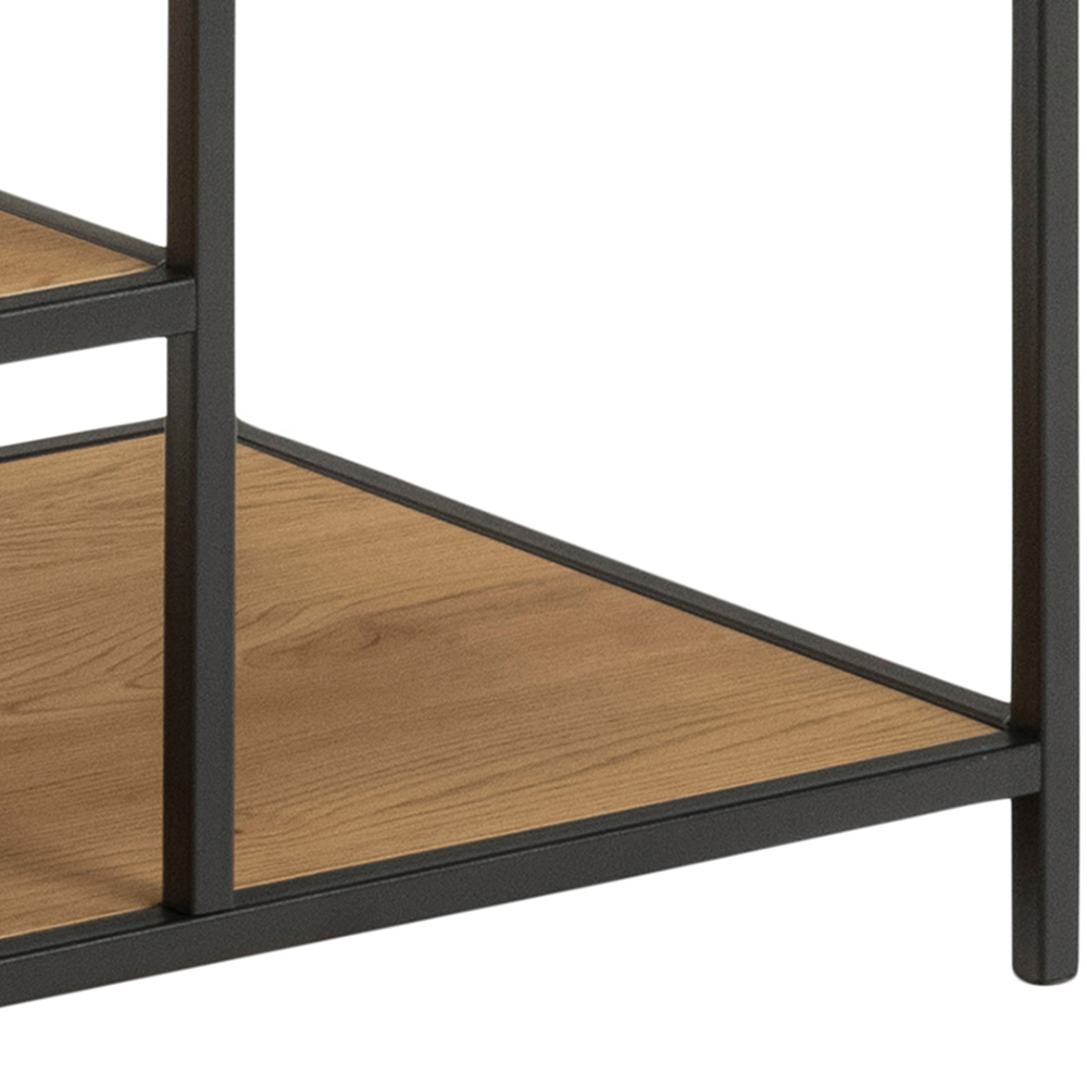 Florence Seaford 5 Shelf Oak and Black Metal Clothes Rack Image 7