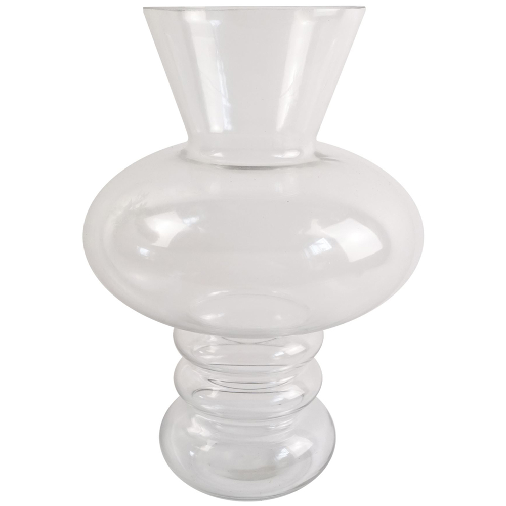 Leaf Bubble Clear Glass Vase 35cm Image 1