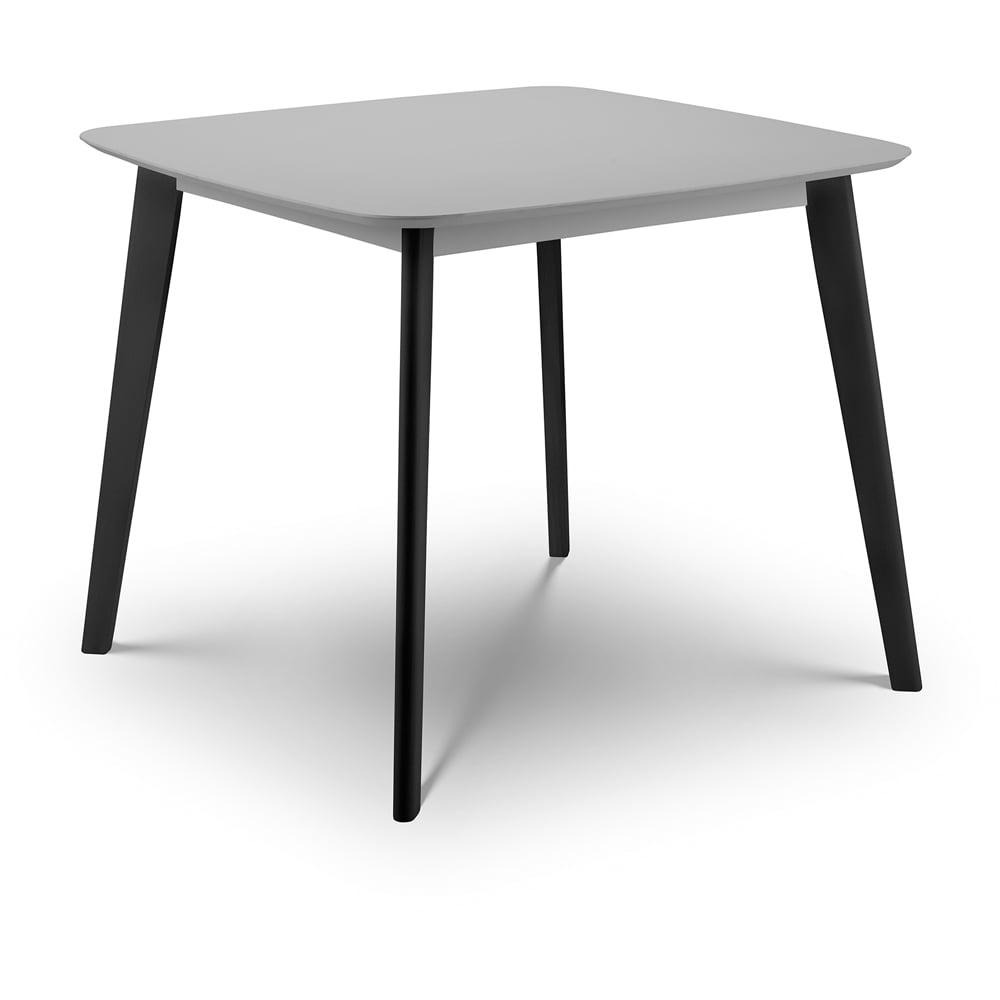 Julian Bowen Casa 4 Seater Square Dining Table Grey and Black Image 2