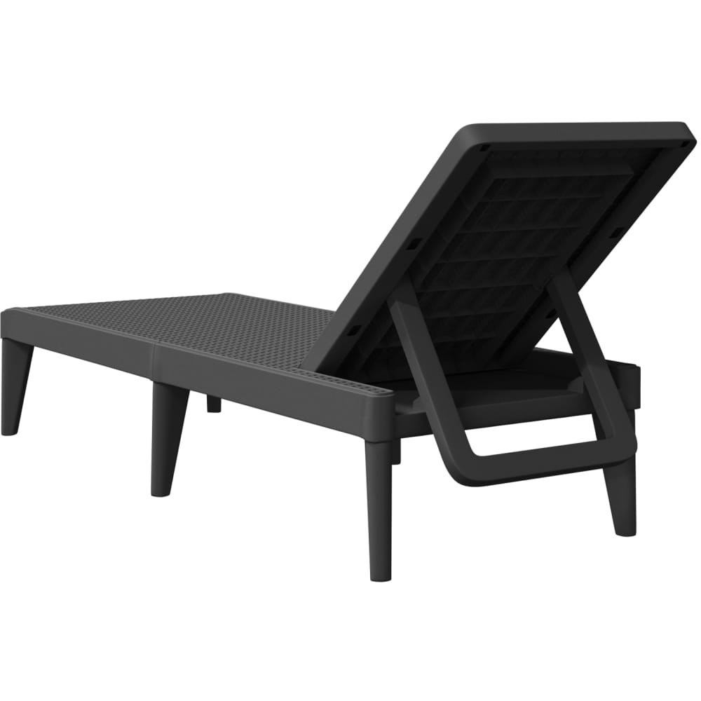 Walplus Anthracite Rattan 4 Position Adjustable Sun Lounger Image 4