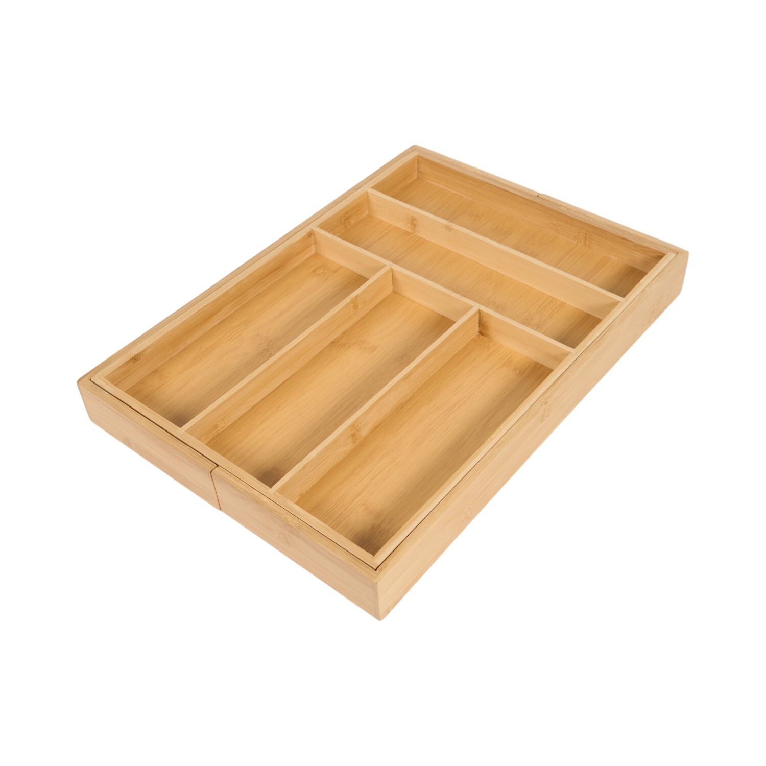 Large Extending Bamboo Cutlery Tray Natural Image 3