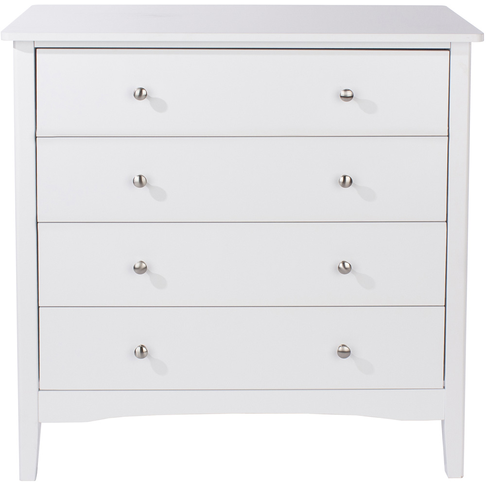 Como 4 Drawer White Chest of Drawers Image 5