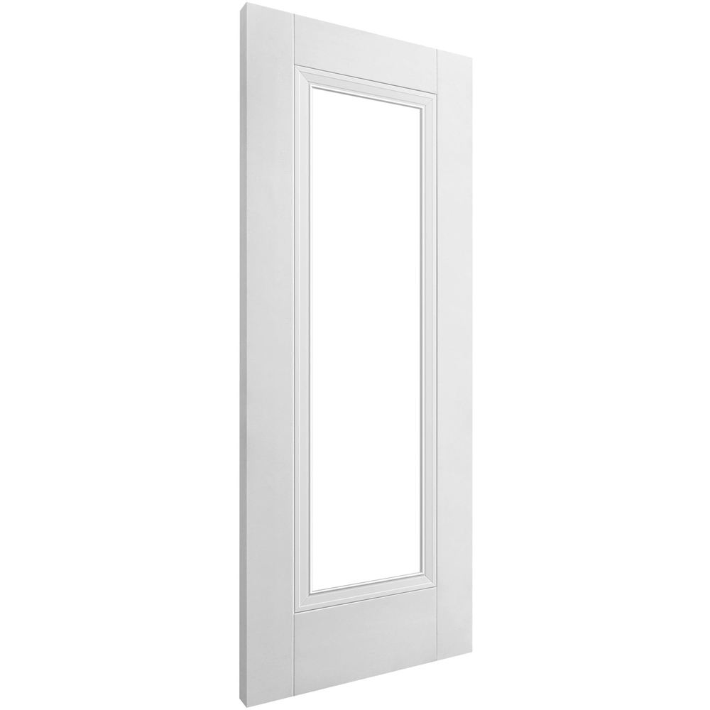 Elegance Lancaster White Primed 1 Light Clear Glass Internal Door 1981 x 838 x 35mm Image 3