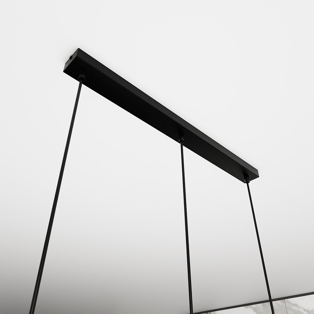 Emibig Istar 3 Light Graphite Shade Black E27 Ceiling Pendant Light Image 4