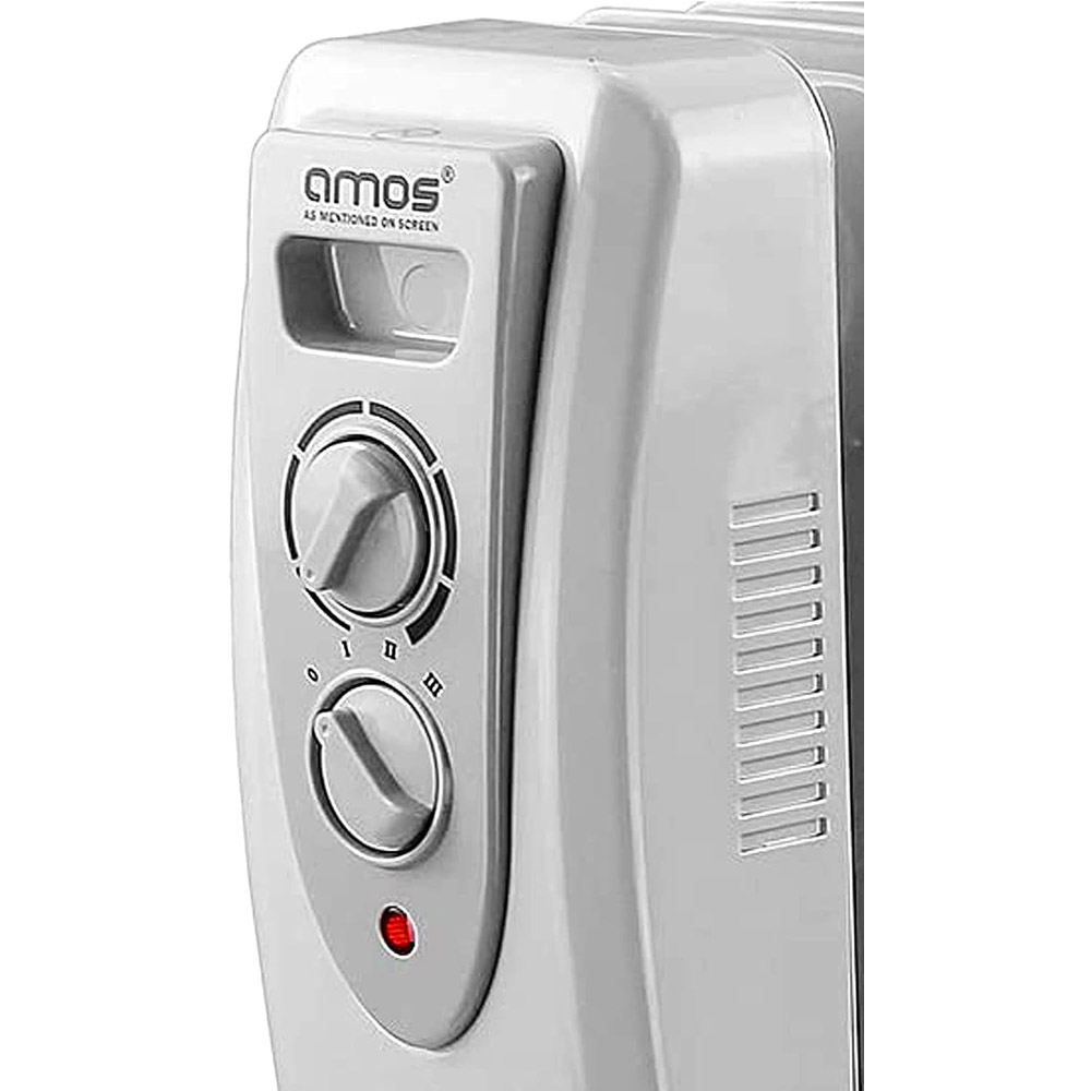 AMOS 9 Fin Grey Oil Filled Radiator 2000W Image 2