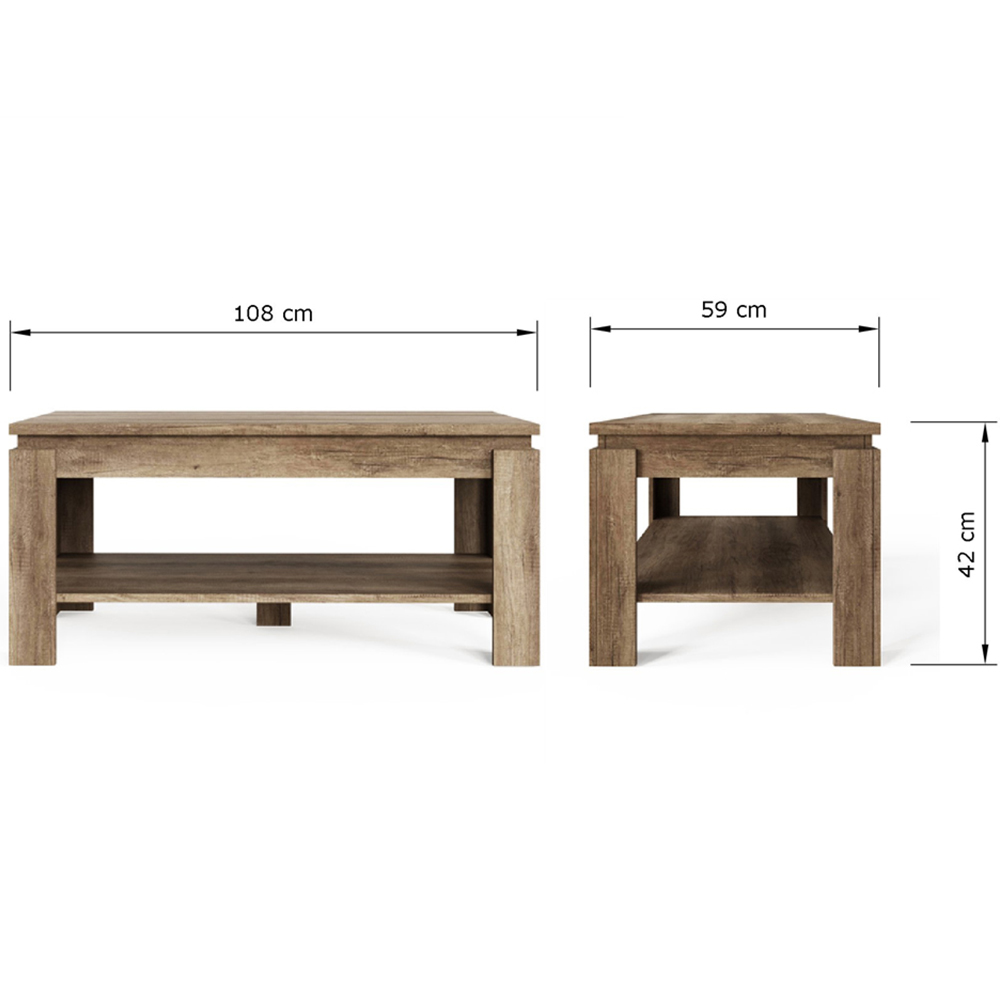 GFW Canyon Grey Oak Coffee Table Image 8
