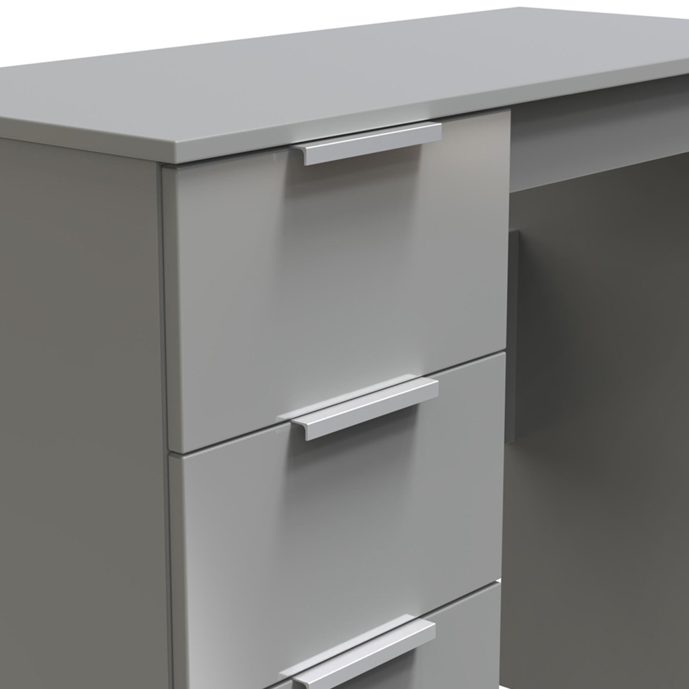 Crowndale Plymouth 3 Drawer Uniform Gloss and Dusk Grey Dressing Table Image 5
