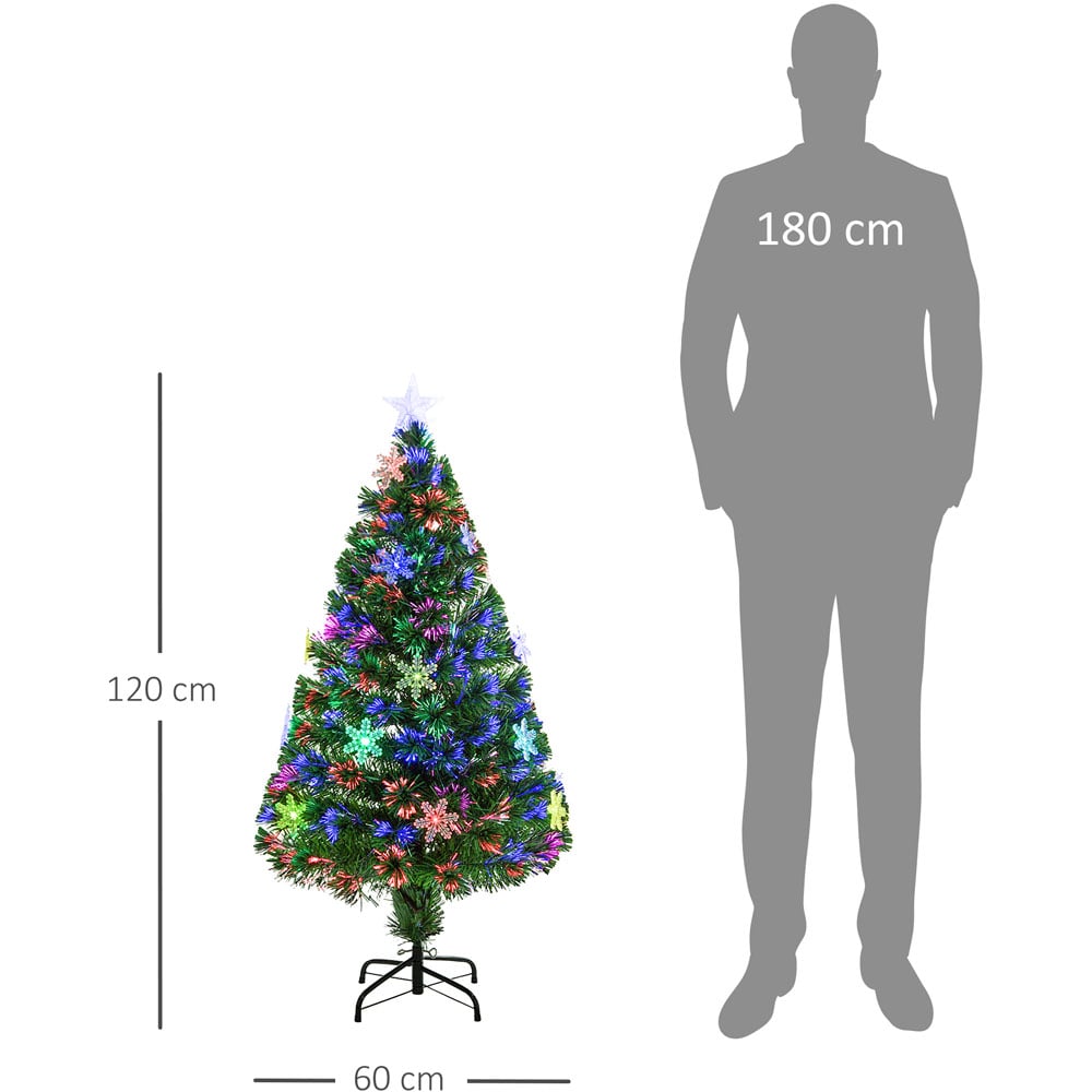 Everglow Snowflakes Lights Green Artificial Christmas Tree 4ft Image 8