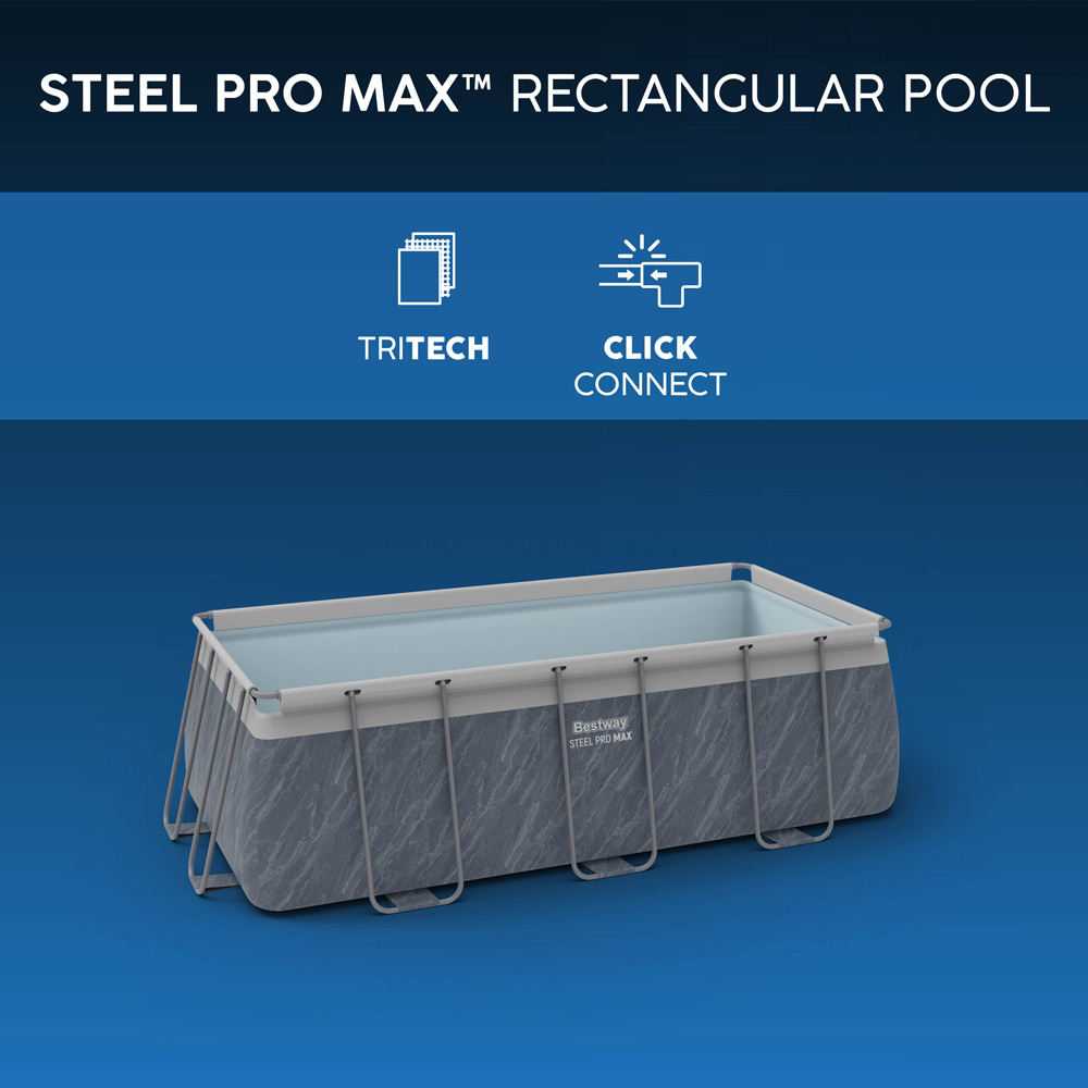 Bestway Steel Pro Max Rectangular Pool Set 13.3 x 6.7ft x 39.5 inch Image 6