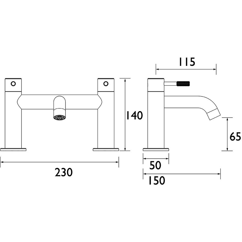 Bristan Molida Chrome Bath Filler Tap Image 5