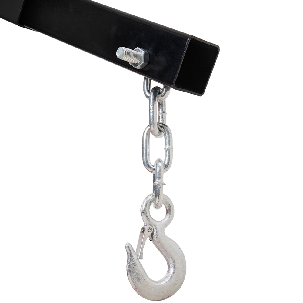 Living and Home Black Adjustable Boom and Wheels Hydraulic and Pneumatic Engine Crane Image 6