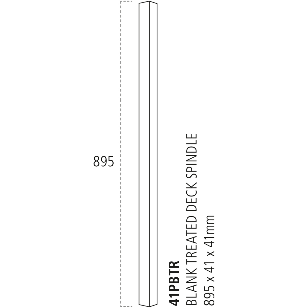 ​Blueprint Joinery Core Deck Plain Square Treated Decking Balustrade Add On Kit 1800mm Image 5