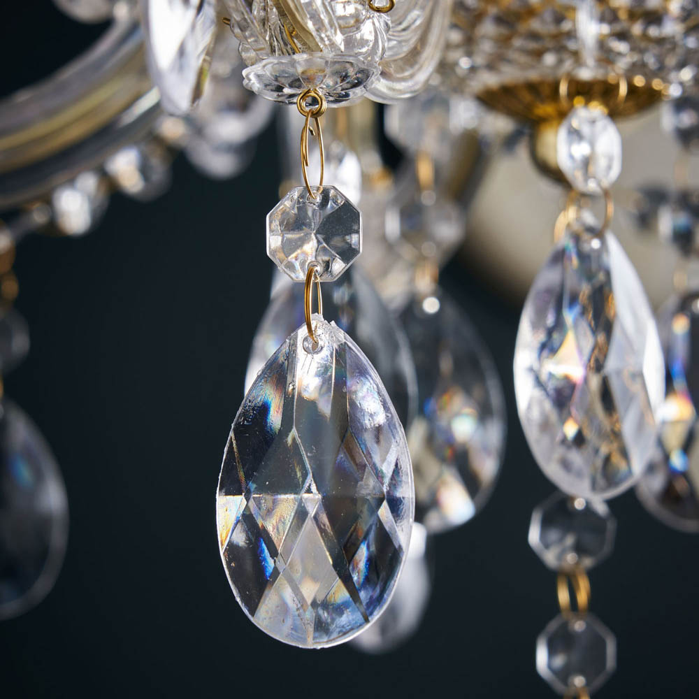 Inlight Marie Therese 5 Light Brass Chandelier Image 3