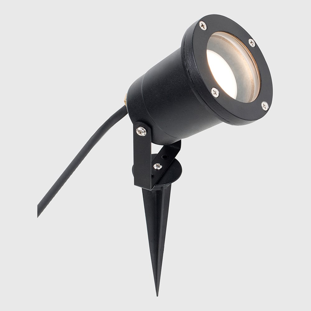Derwent Set of 6 Black Outdoor Spike Lights with 5W Warm White Bulb Image 4