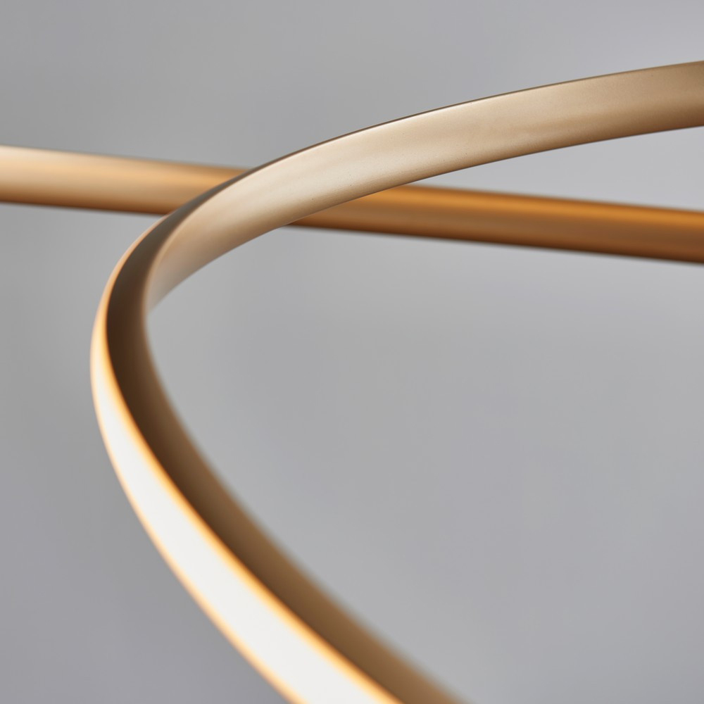 Merano Imola Satin Gold and White Silicone Pendant Ceiling Light Image 4