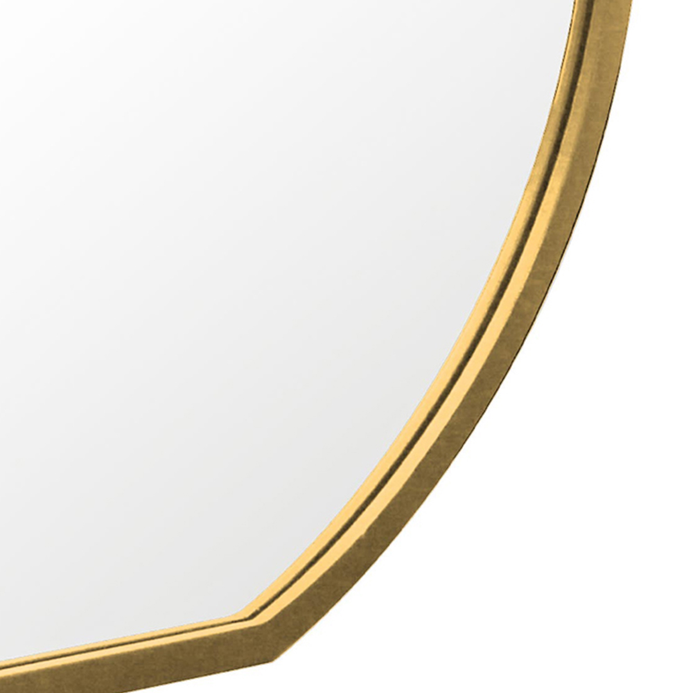 MirrorOutlet The Circulus Gold Flat Bottom Circular Outdoor Garden Wall Mirror 84 x 80cm Image 6