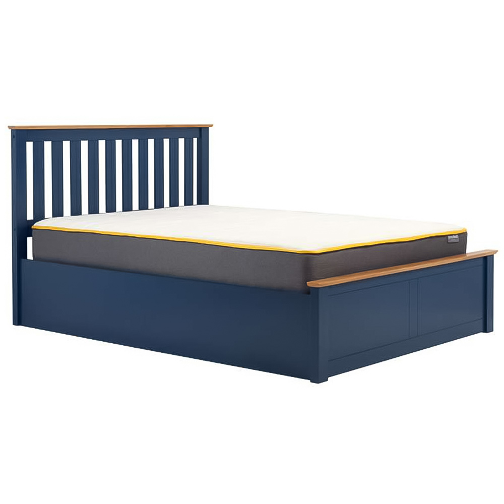 Phoenix Small Double Blue Ottoman Bed Image 4