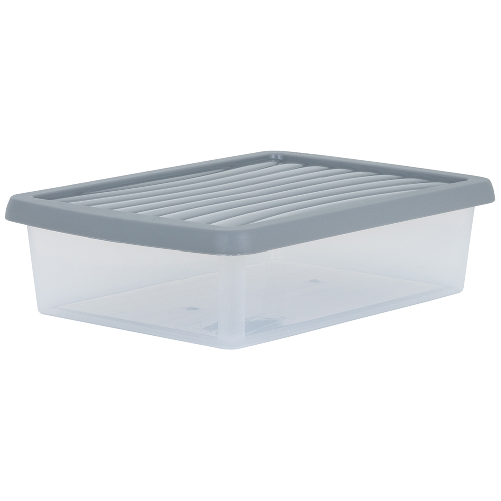 Wham 8L Clear Stackable Plastic Storage Box with Lid 3 Pack Image 3