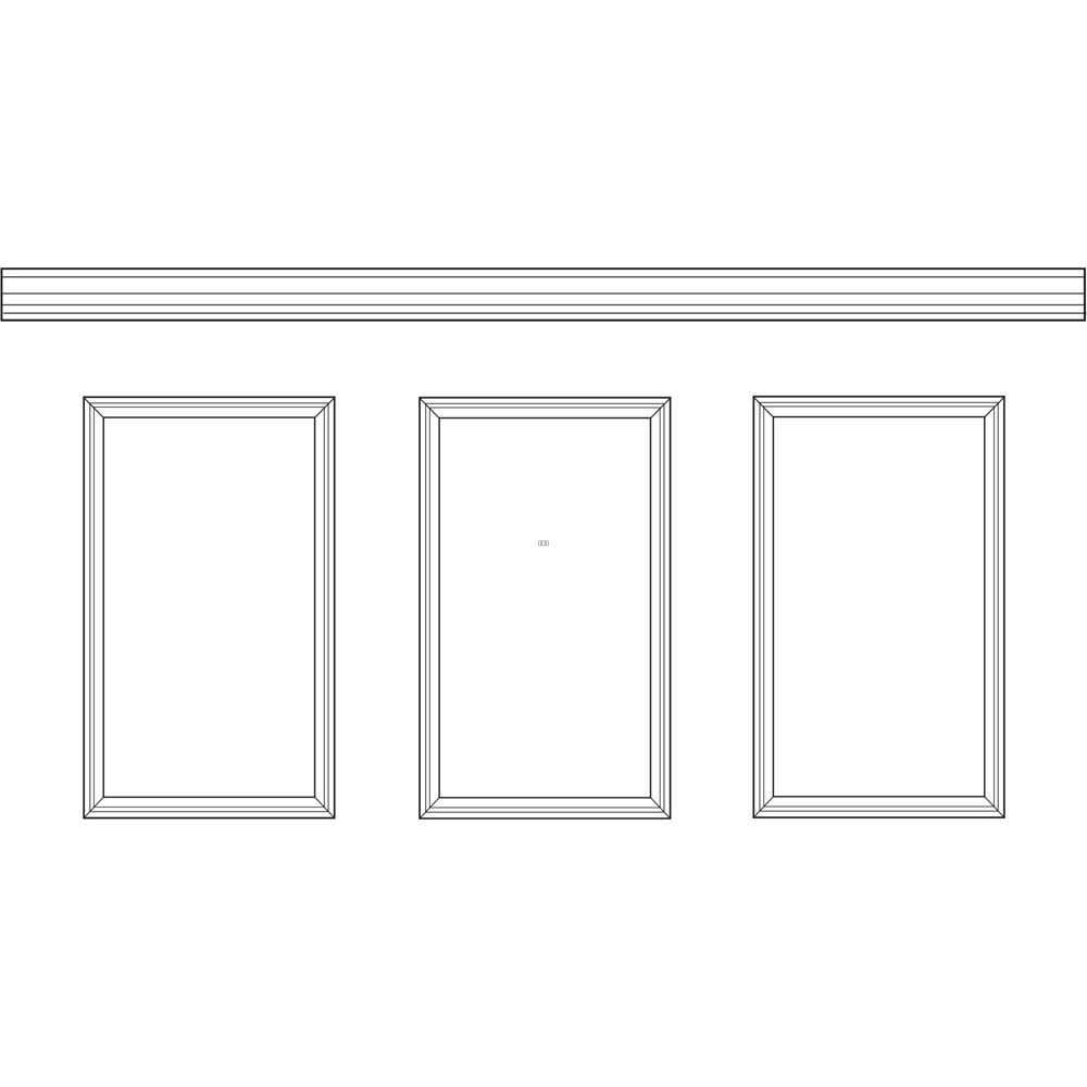 ​Richard Burbidge 3 Panel and Dado Rail Mix and Match Paint Ready Wall Panel Kit 1800mm 700 x 420mm Image 3