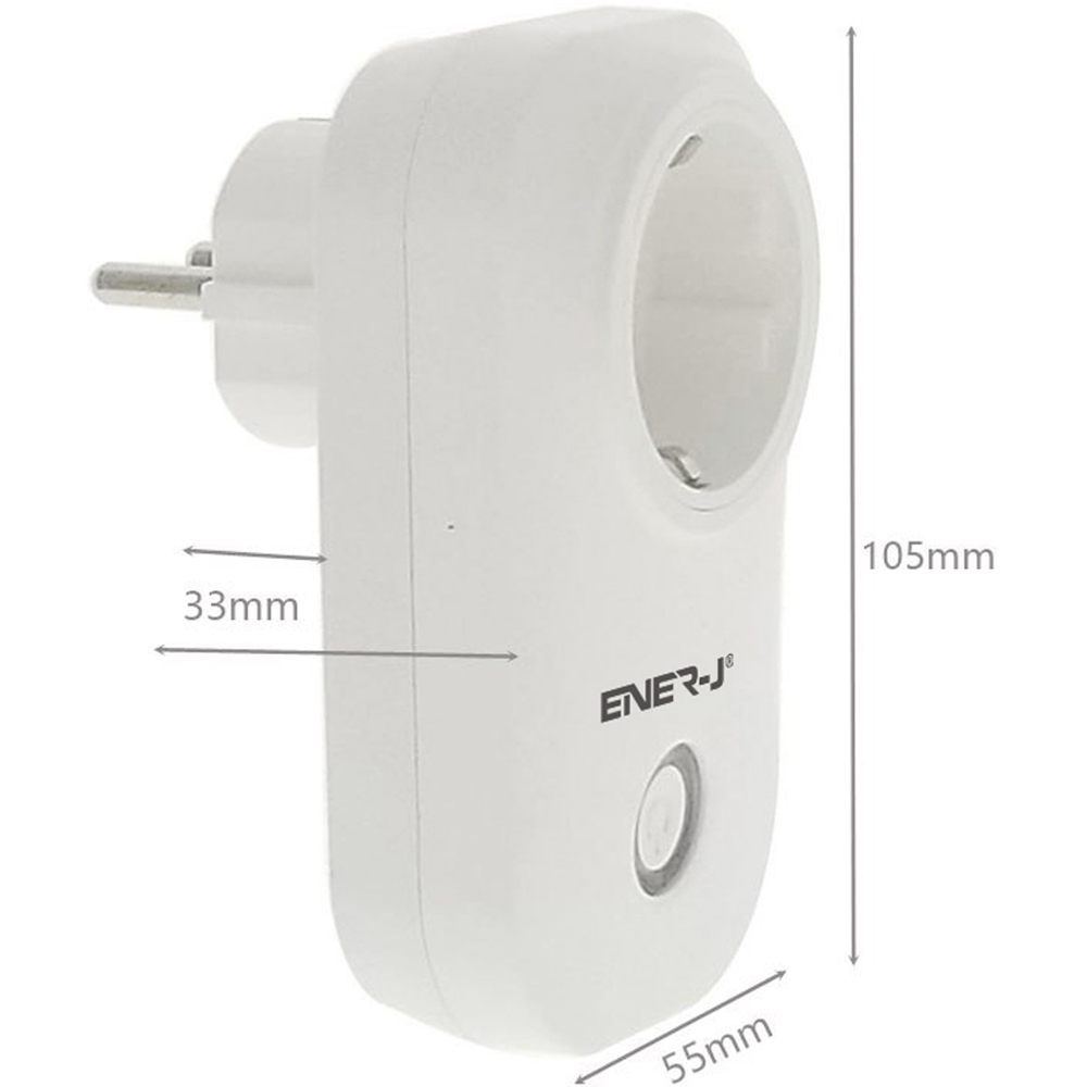 ENER-J 3 Piece 1600W Wi-Fi Smart Plug with Energy Monitor and EU Plug Image 9